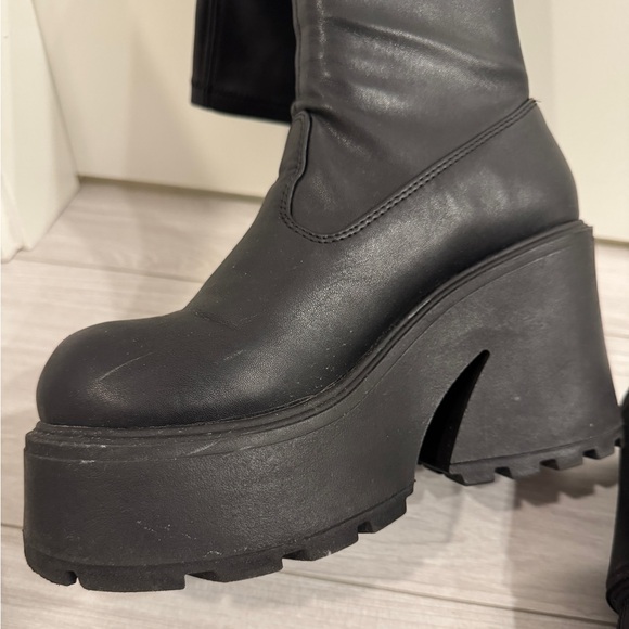 WINDSOR SMITH FUSE BLACK STRETCH SOCK BOOTS SIZE 8 - Picture 13 of 15